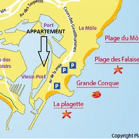 Apartamento Vue Mer 180° Parking+lave-linge+proche Plages+piscine
